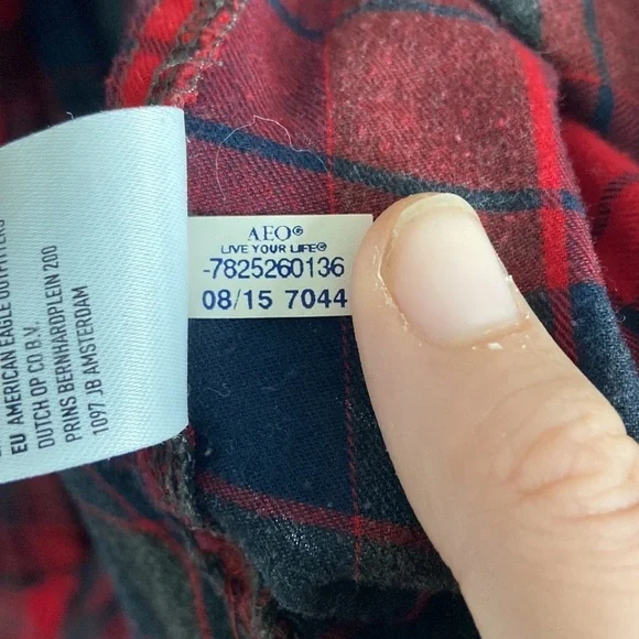 Ae Boyfriend Flannel plaid XS - Picture 4 of 4